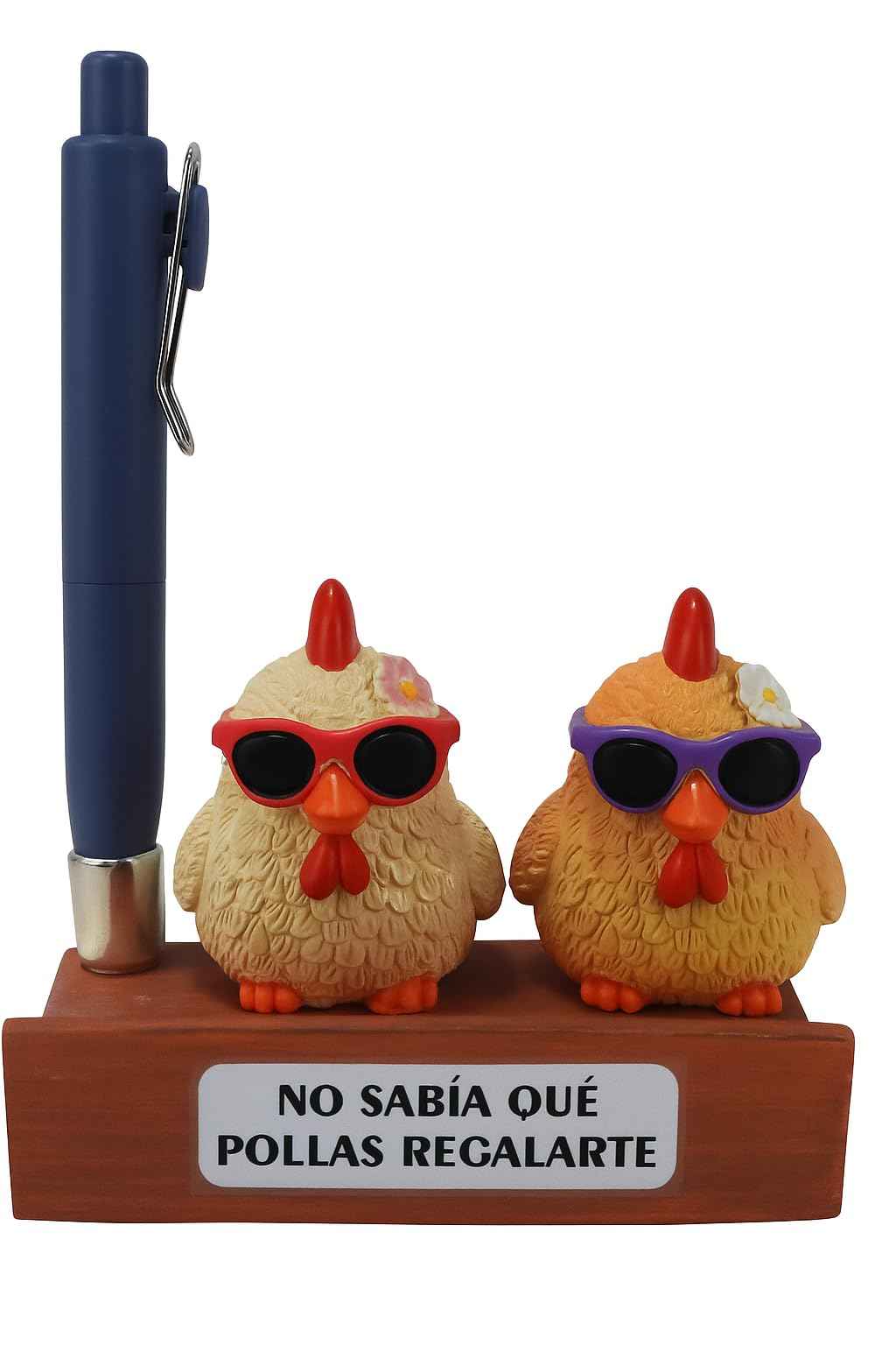 MAMENCHUKA Regalo Divertido para Hombres – Set de Gallinas con Bolígrafo y Mensaje de Broma – Idea Original para Cumpleaños, Amigo Invisible y Despedidas – Detalle Humorístico y Económico