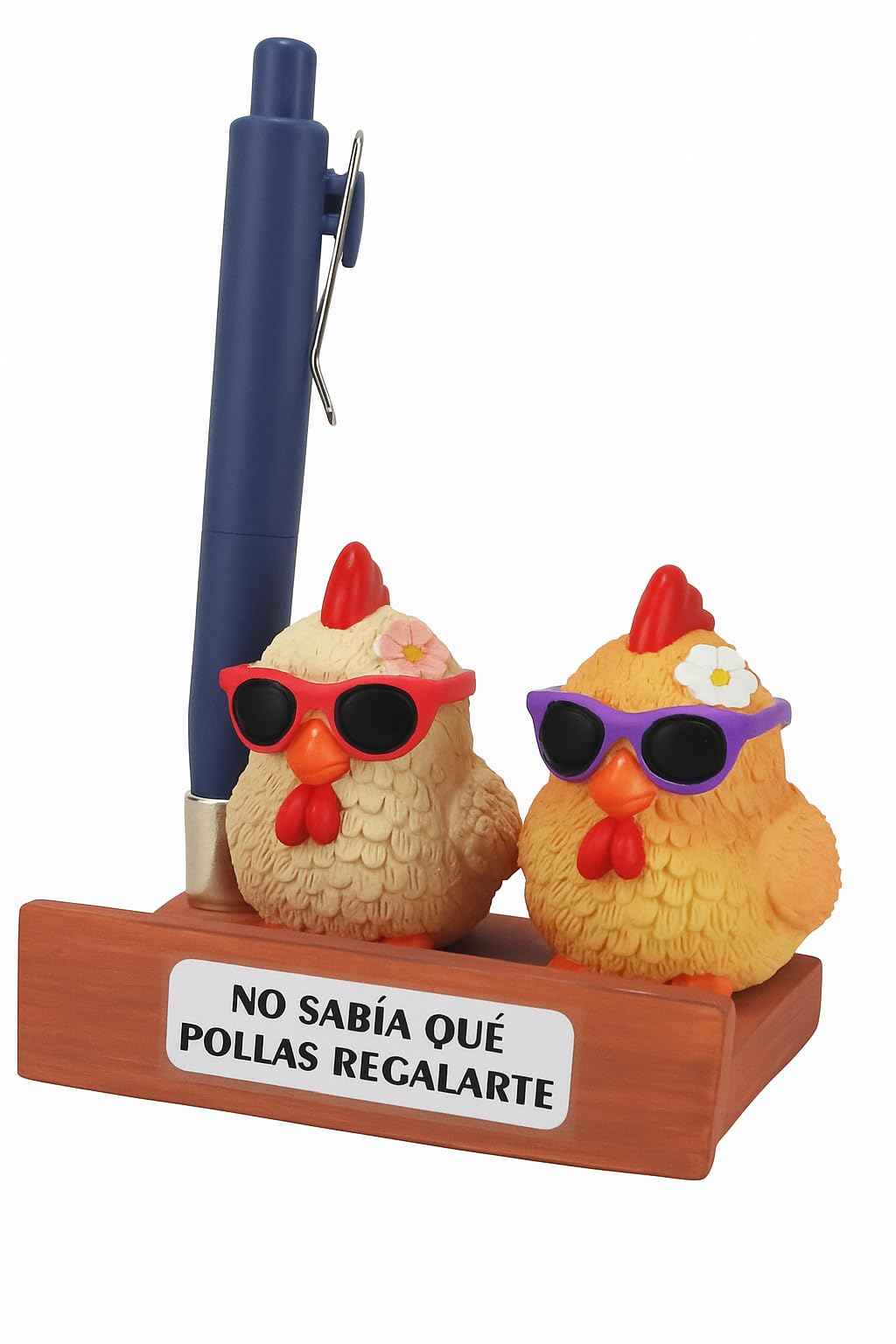 MAMENCHUKA Regalo Divertido para Hombres – Set de Gallinas con Bolígrafo y Mensaje de Broma – Idea Original para Cumpleaños, Amigo Invisible y Despedidas – Detalle Humorístico y Económico